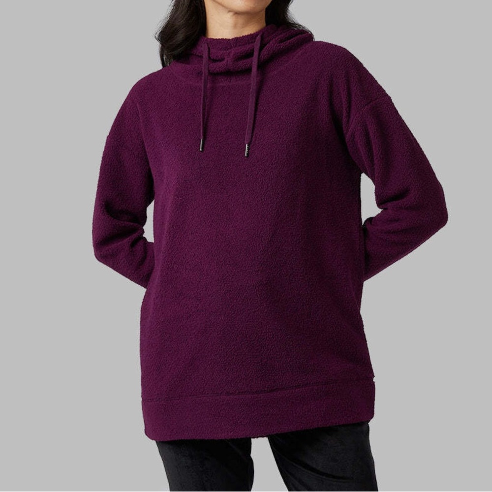 Super Soft Pickled Beet Sherpa Hoodie – Extra Small